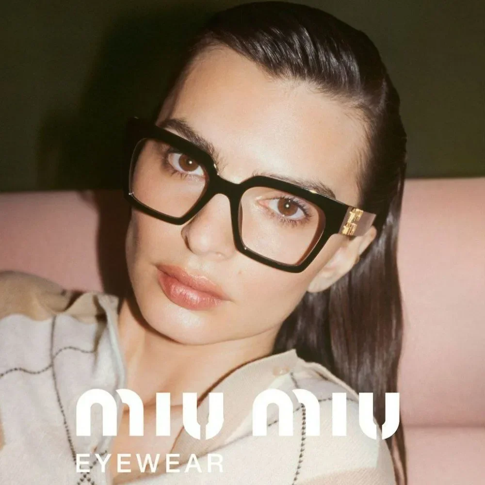 NEW Miu Miu MU04UV 1AB1O1 Black Women Eyeglasses Cat Eye MU 04UV